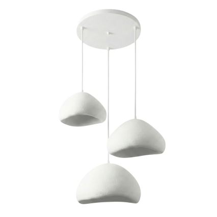 Brilagi - Lampadario sospeso su cavo WABI SABI 3xE27/40W/230V Ø 82 cm bianco