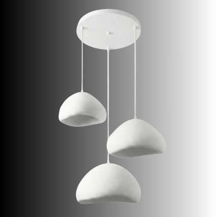 Brilagi - Lampadario sospeso su cavo WABI SABI 3xE27/40W/230V Ø 82 cm bianco