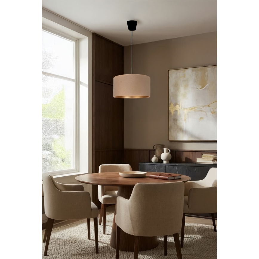 Brilagi - Lampadario sospeso VELVET con cavo 1xE27/60W/230V Ø 40 cm beige/oro