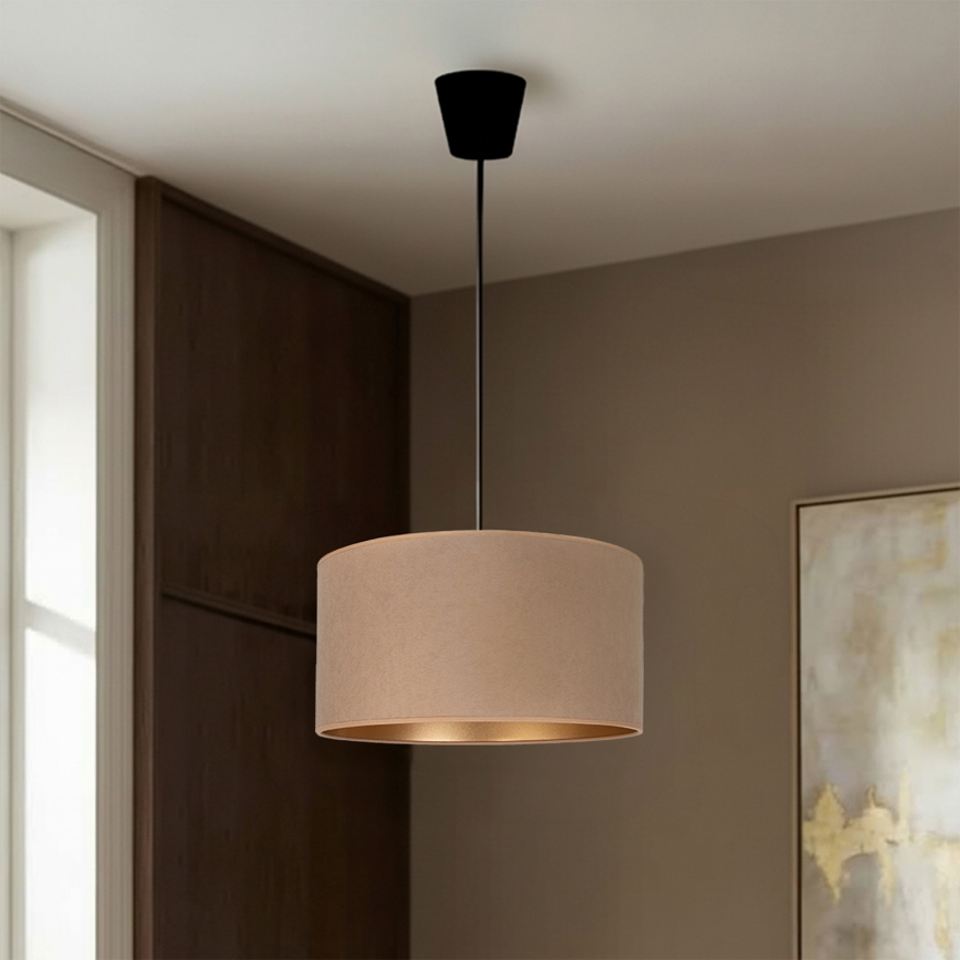 Brilagi - Lampadario sospeso VELVET con cavo 1xE27/60W/230V Ø 40 cm beige/oro