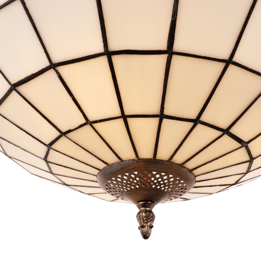 Brilagi - Lampadario stile Tiffany in vetro colorato con catena SIENNA 3xE27/60W/230V Ø 50 cm