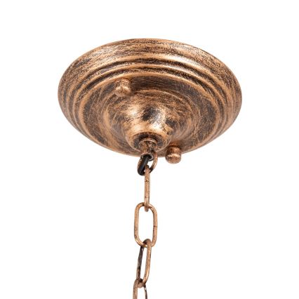 Brilagi - Lampadario stile Tiffany in vetro colorato con catena SIENNA 3xE27/60W/230V Ø 50 cm