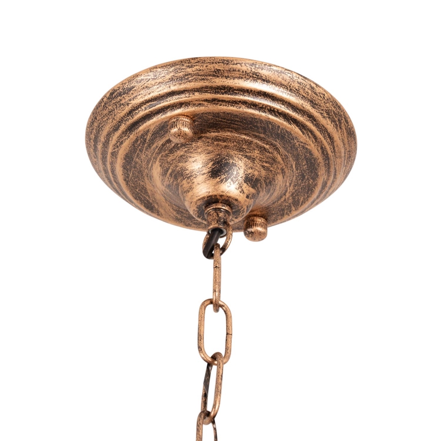 Brilagi - Lampadario stile Tiffany in vetro colorato con catena SIENNA 3xE27/60W/230V Ø 50 cm