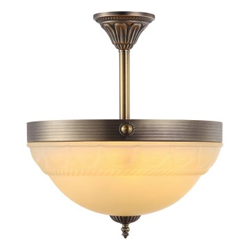 Brilagi - Lampadario su asta DAHLIA 3xE27/40W/230V Ø 37 cm ottone