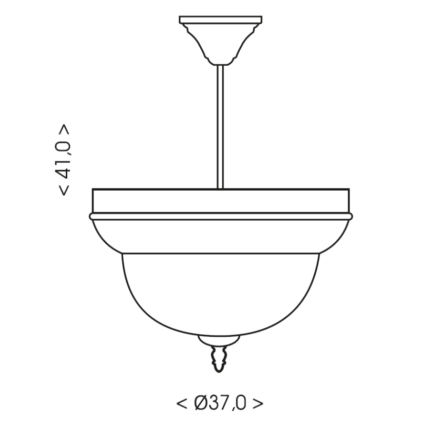 Brilagi - Lampadario su asta DAHLIA 3xE27/40W/230V Ø 37 cm ottone