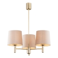 Brilagi - Lampadario su asta MONTE 3xE27/15W/230V beige/oro