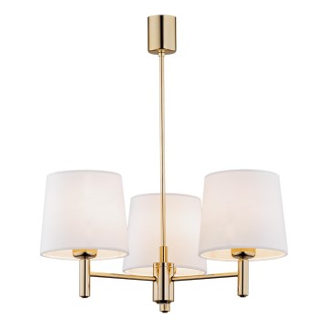 Brilagi - Lampadario su asta MONTE 3xE27/15W/230V crema/oro