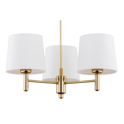 Brilagi - Lampadario su asta MONTE 3xE27/15W/230V crema/oro