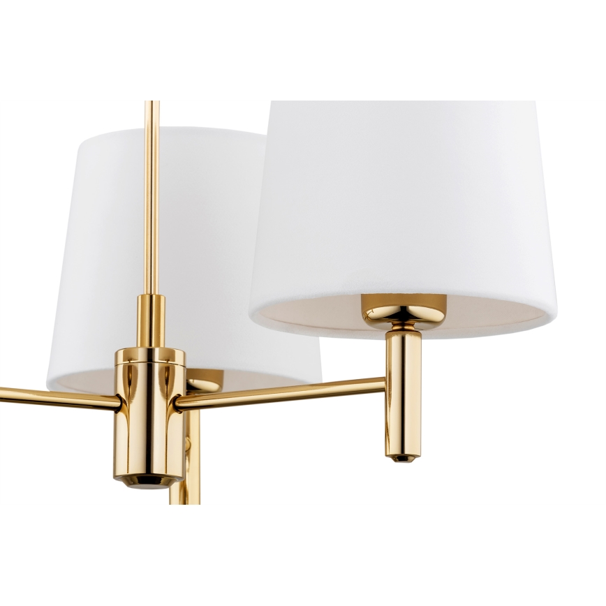 Brilagi - Lampadario su asta MONTE 3xE27/15W/230V crema/oro