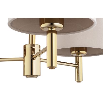 Brilagi - Lampadario su asta MONTE 3xE27/60W/230V beige/oro