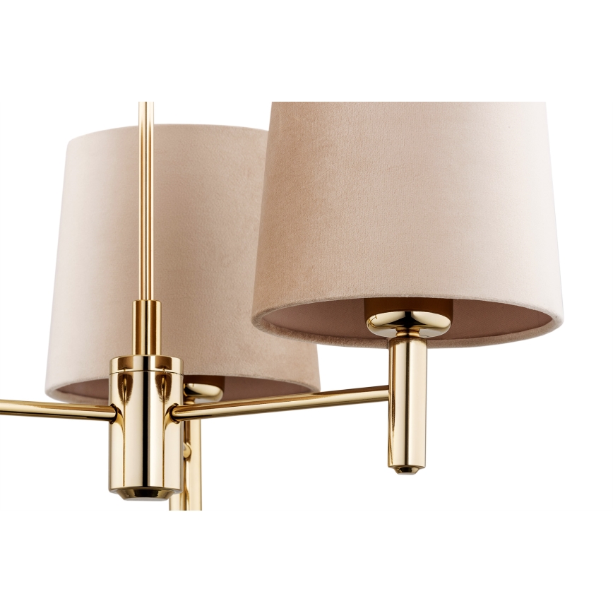 Brilagi - Lampadario su asta MONTE 3xE27/60W/230V beige/oro