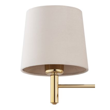 Brilagi - Lampadario su asta MONTE 3xE27/60W/230V beige/oro