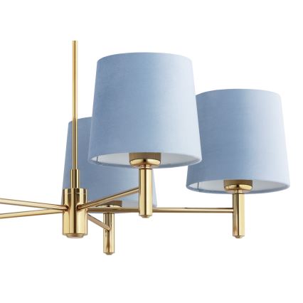 BRILAGI - Lampadario su asta MONTE 5xE27/60W/230V blu/oro