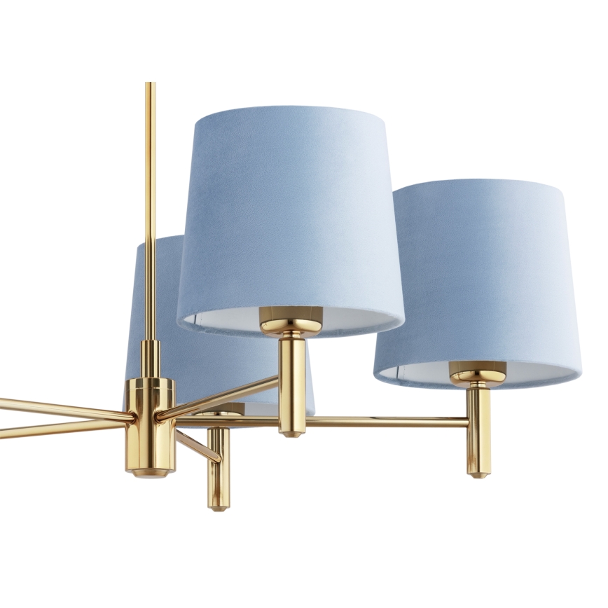 BRILAGI - Lampadario su asta MONTE 5xE27/60W/230V blu/oro