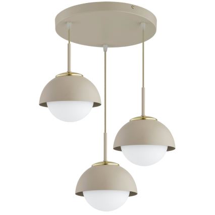 Brilagi - Lampadario su cavo 3xE27/60W/230V beige/oro