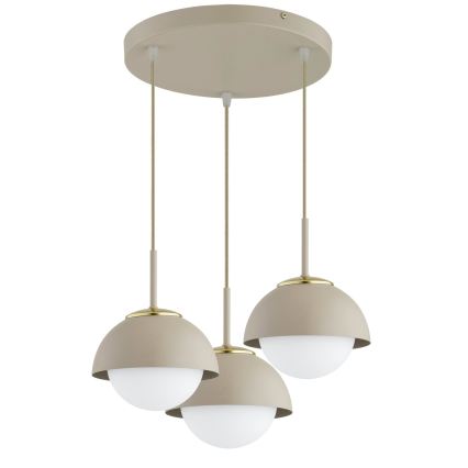 Brilagi - Lampadario su cavo 3xE27/60W/230V beige/oro