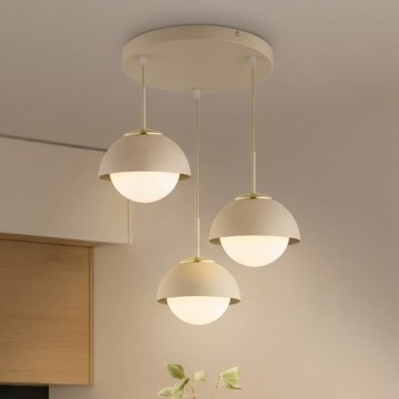 Brilagi - Lampadario su cavo COSMO 3xE27/60W/230V beige/oro