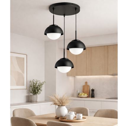 BRILAGI - Lampadario su cavo COSMO 3xE27/60W/230V nero