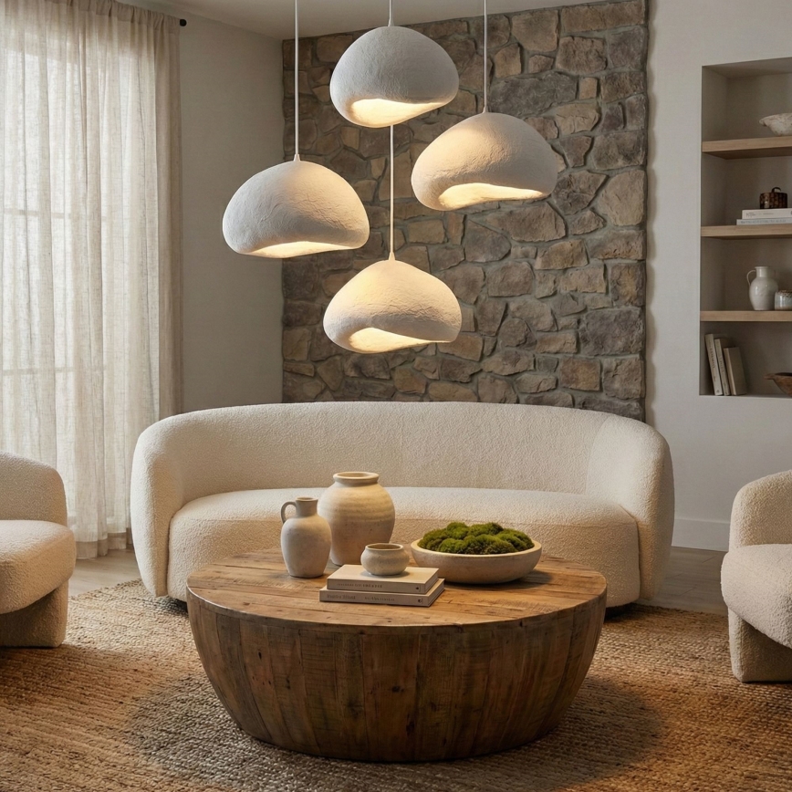 Brilagi - Lampadario su cavo LOVAL 4xE27/40W/230V Ø 95 cm bianco