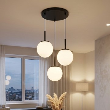 Brilagi - Lampadario su cavo MILO 3xE27/60W/230V nero