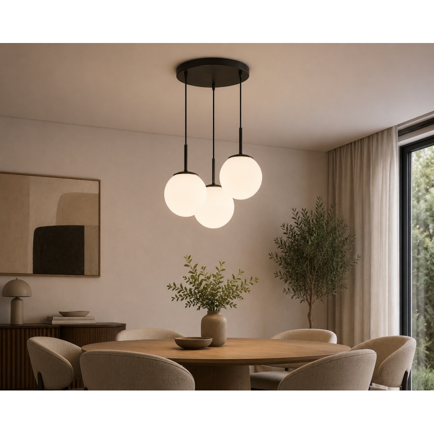 Brilagi - Lampadario su cavo MILO 3xE27/60W/230V nero