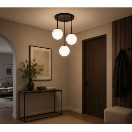 Brilagi - Lampadario su cavo MILO 3xE27/60W/230V nero