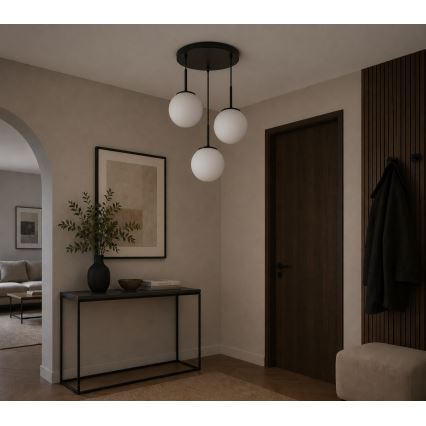 Brilagi - Lampadario su cavo MILO 3xE27/60W/230V nero
