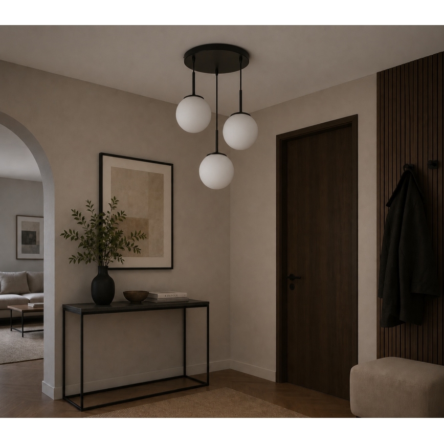 Brilagi - Lampadario su cavo MILO 3xE27/60W/230V nero
