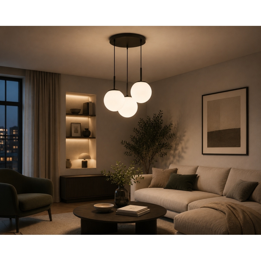 Brilagi - Lampadario su cavo MILO 3xE27/60W/230V nero