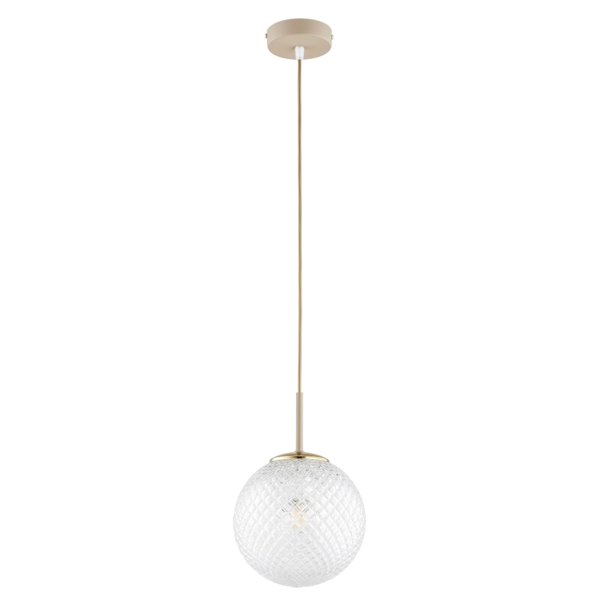 Brilagi - Lampadario su cavo STELLA 1xE27/60W/230V Ø 18 cm beige/oro
