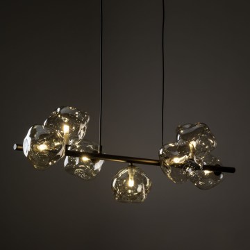 Brilagi - Lampadario su cavo VULCANO 7xG9/8W/230V bronzo/beige fumé