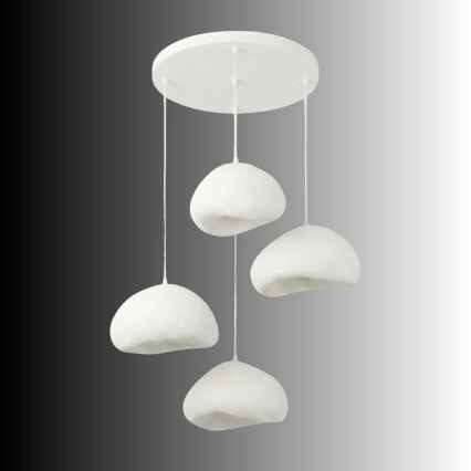 Brilagi - Lampadario su cavo WABI SABI 4xE27/40W/230V Ø 95 cm bianco