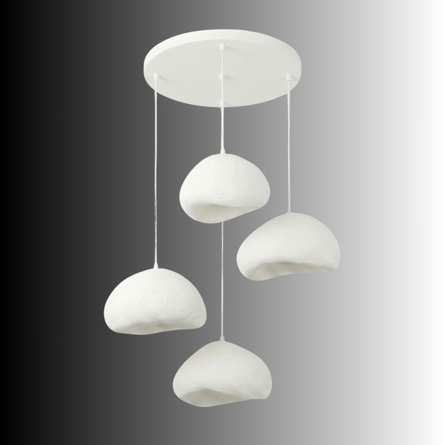 Brilagi - Lampadario su cavo WABI SABI 4xE27/40W/230V Ø 95 cm bianco