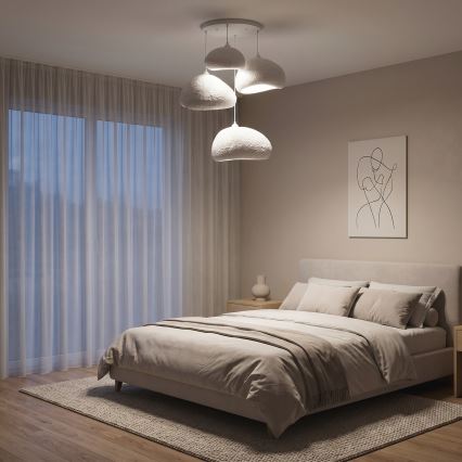 Brilagi - Lampadario su cavo WABI SABI 4xE27/40W/230V Ø 95 cm bianco