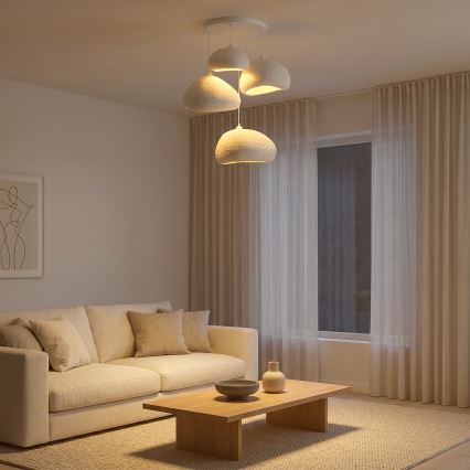 Brilagi - Lampadario su cavo WABI SABI 4xE27/40W/230V Ø 95 cm bianco