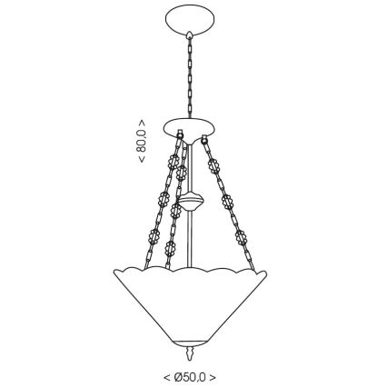 Brilagi - Lampadario Tiffany a catena SUNFLOWER 3xE27/60W/230V Ø 50 cm