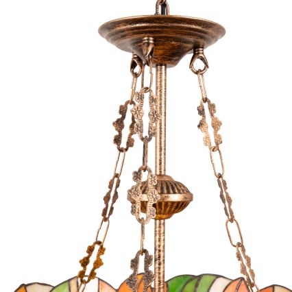 Brilagi - Lampadario Tiffany a catena SUNFLOWER 3xE27/60W/230V Ø 50 cm