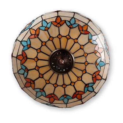 Brilagi - Lampadario Tiffany in vetro colorato a catena MIRABELLA 3xE27/60W/230V Ø 50 cm