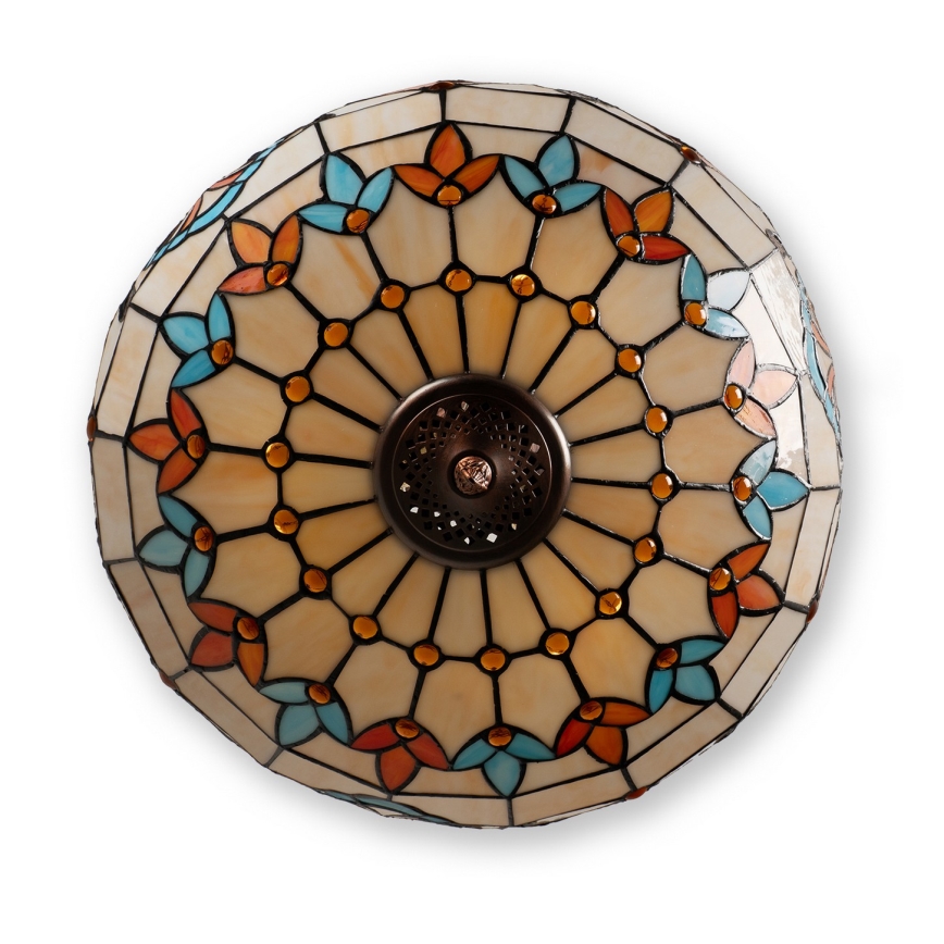 Brilagi - Lampadario Tiffany in vetro colorato a catena MIRABELLA 3xE27/60W/230V Ø 50 cm