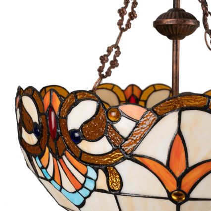 Brilagi - Lampadario Tiffany in vetro colorato a catena MIRABELLA 3xE27/60W/230V Ø 50 cm