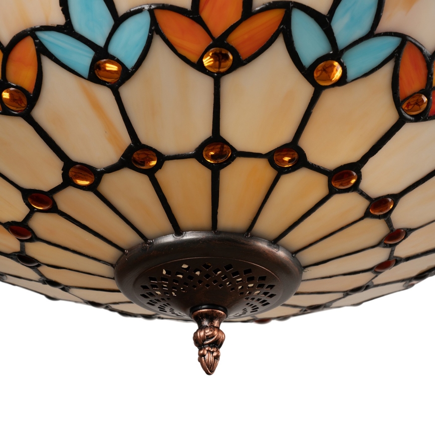 Brilagi - Lampadario Tiffany in vetro colorato a catena MIRABELLA 3xE27/60W/230V Ø 50 cm