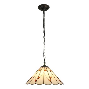 Brilagi - Lampadario Tiffany in vetro colorato con catena FOLIA 1xE27/60W/230V Ø 40 cm