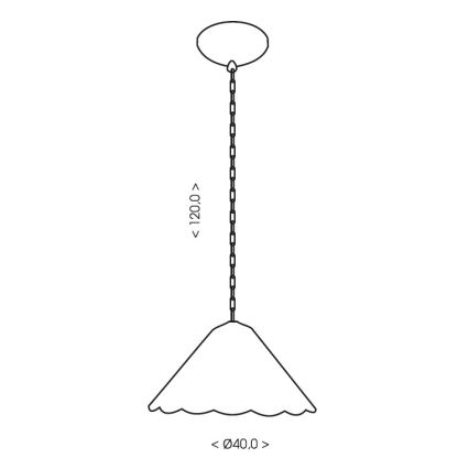 Brilagi - Lampadario Tiffany in vetro colorato con catena FOLIA 1xE27/60W/230V Ø 40 cm