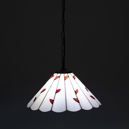 Brilagi - Lampadario Tiffany in vetro colorato con catena FOLIA 1xE27/60W/230V Ø 40 cm