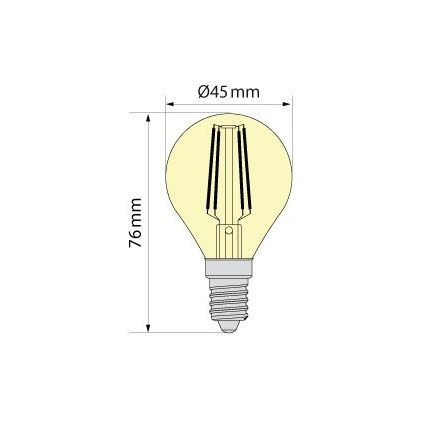 Brilagi - Lampadina LED FILAMENT CLASIC ONE P45 E14/6,5W/230V 3000K