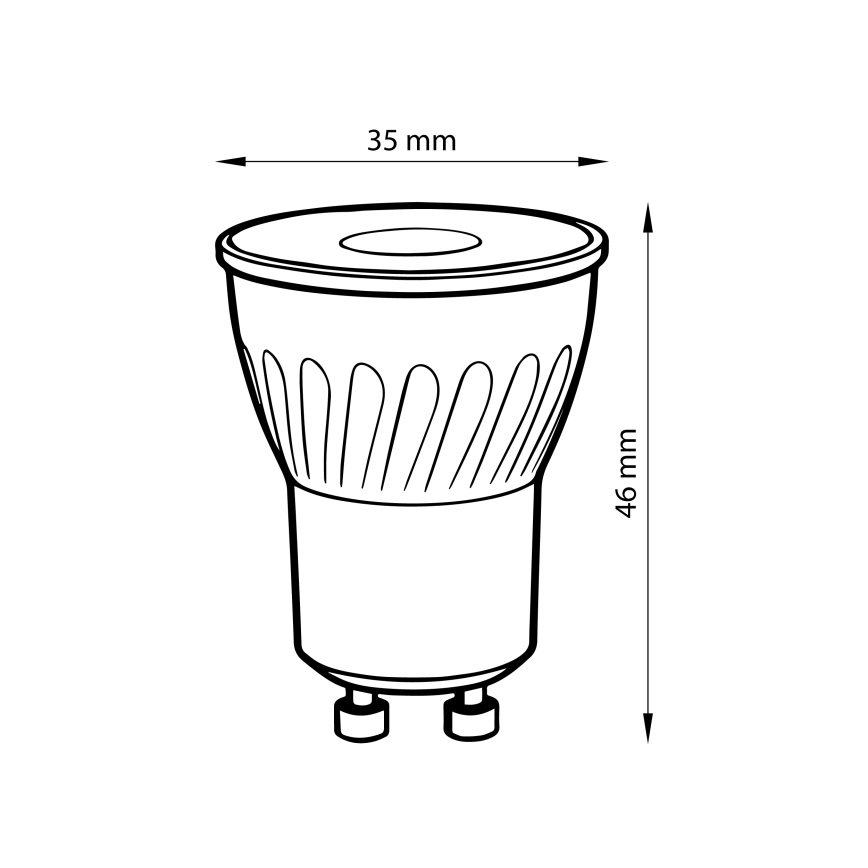 BRILAGI - Lampadina LED in ceramica GU10-MR11/5W/230V 3000K bianca