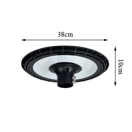 Brilagi - lampione stradale a LED con palo 4 m URBANSPARK LED/120W/230V nero IP65