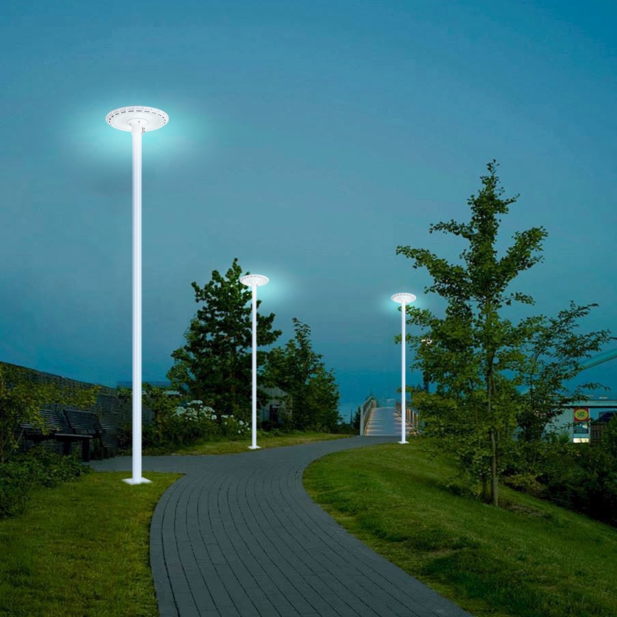 Brilagi - Lampione stradale a LED con palo da 3 m URBANSPARK LED/120W/230V bianco IP65