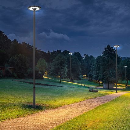 Brilagi - Lampione stradale a LED con palo da 5 m URBANSPARK LED/120W/230V nero IP65
