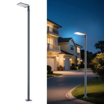 Brilagi - Lampione stradale LED da esterno con palo da 3 m e snodo URBANLIGHT LED/100W/230V antracite IP65